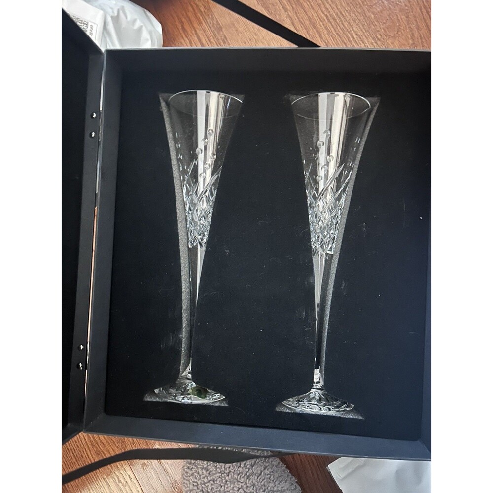 Waterford Crystal celebration flutes- 1 Pair -new -original box